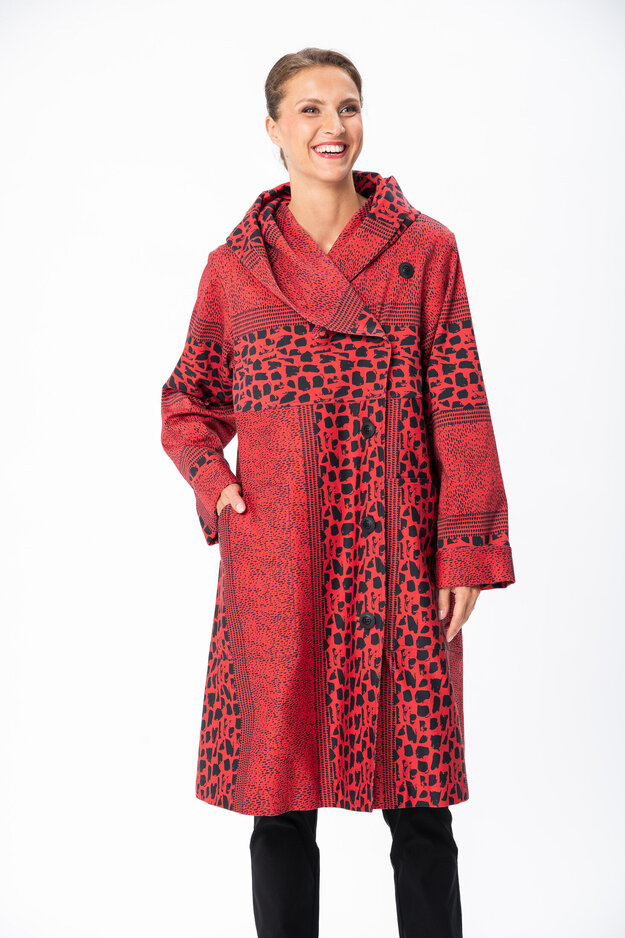 Carlotta Sora spring coat, red