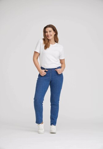 Kelly Regular Short -farkut, blue denim