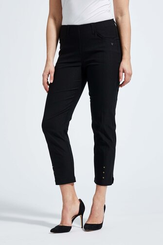 Rose Regular Cropped -housut, musta