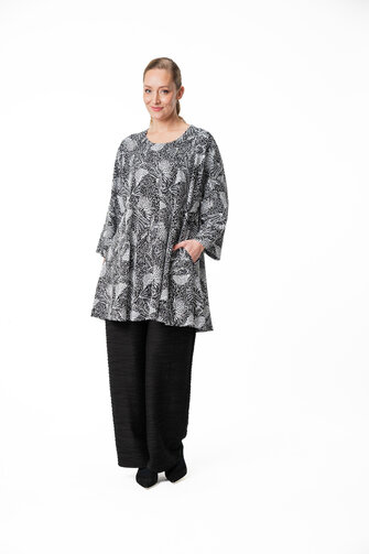Bianca Dibujo -tunika, mustavalkoinen