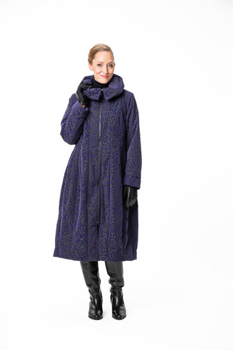 Marietta Lilac Roses -takki thermovanulla