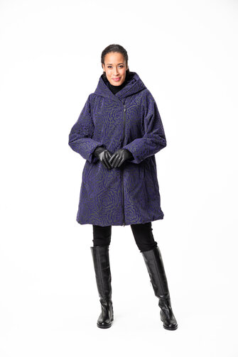 Marta Lilac Roses -takki thermovanulla