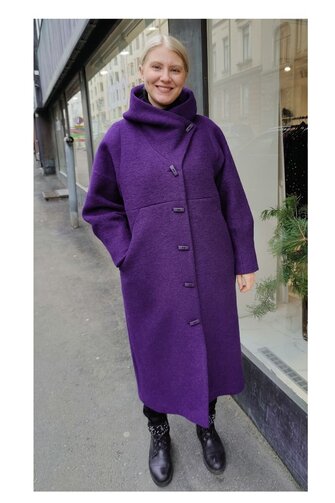 Eleonoora Solid Wool -villakangastakki, lila