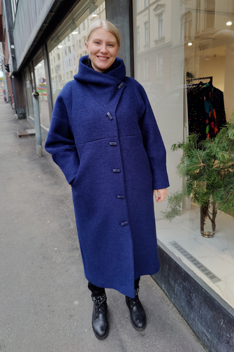 Eleonoora Solid Wool -villakangastakki, coboltin sininen
