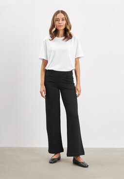 Donna Loose SL jersey trousers, black brushed