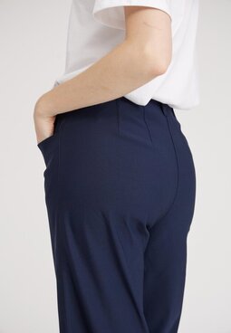 Donna Loose crop trousers, navy