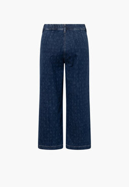 Doona Loose Crop denim trousers, blue sashiko