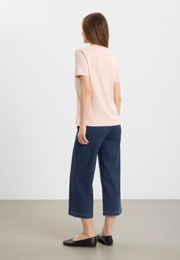 Doona Loose Crop denim trousers, blue sashiko