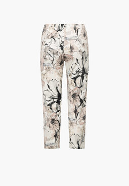 Patricia Pure Regular Crop trousers, Rose ink print