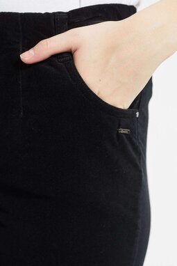 Kelly Regular Velvet -trousers, black