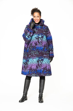 Leila Mosaic woolen coat