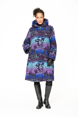 Leila Mosaic woolen coat