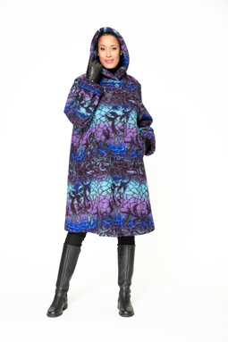 Leila Mosaic woolen coat