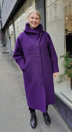Eleonoora Solid Wool -villakangastakki, lila