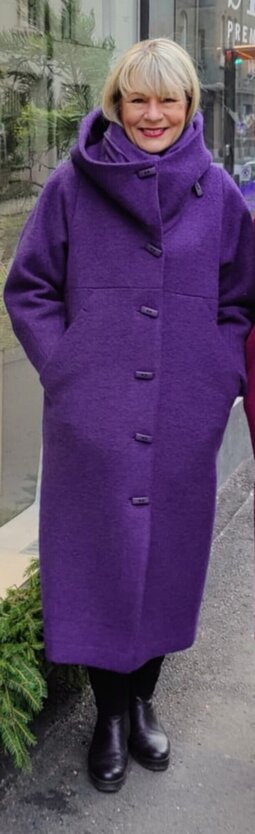 Eleonoora Solid Wool -villakangastakki, lila