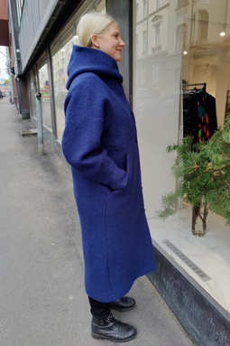 Eleonoora Solid Wool coat, cobalt blue
