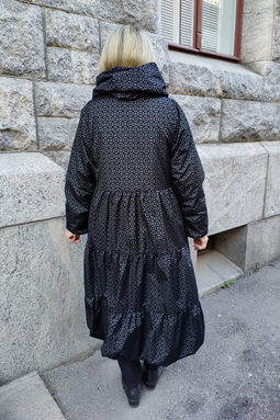 Juliette Long Ebano quilted coat