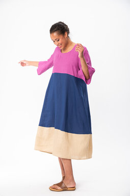 Noriko Lino dress, multicolour