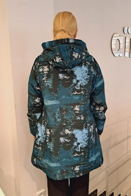 Marta Forest winter coat, thermo padding, petrol blue