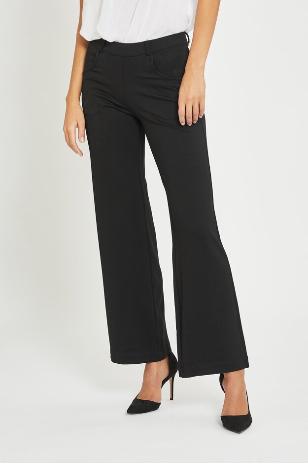 Donna Loose SL jersey trousers, black brushed