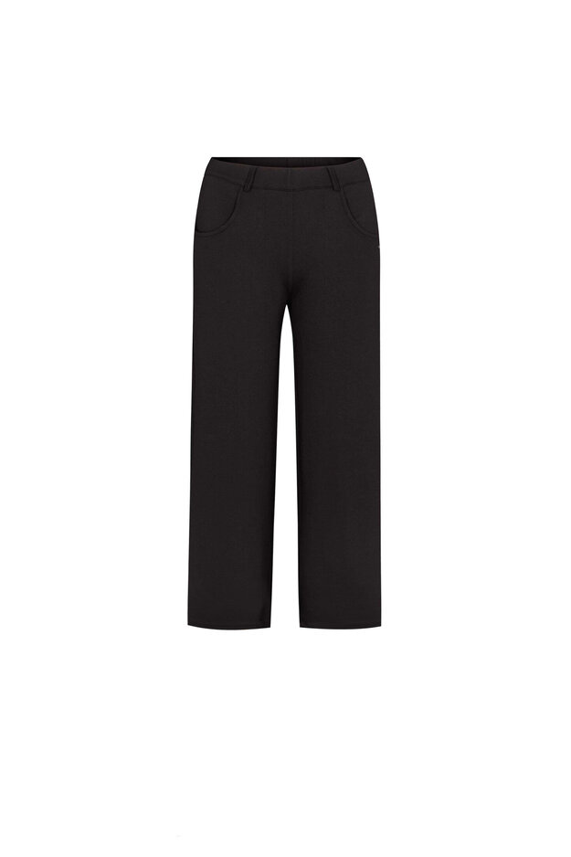 Donna Loose crop trousers, black