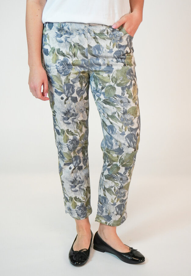 Patricia Pure Regular Crop trousers, Dove Flower