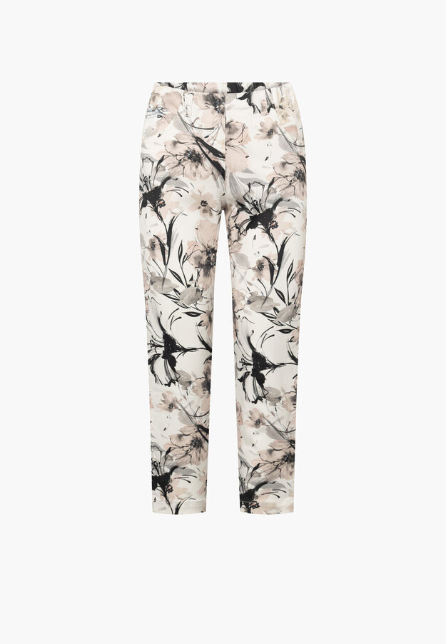 Patricia Pure Regular Crop trousers, Rose ink print
