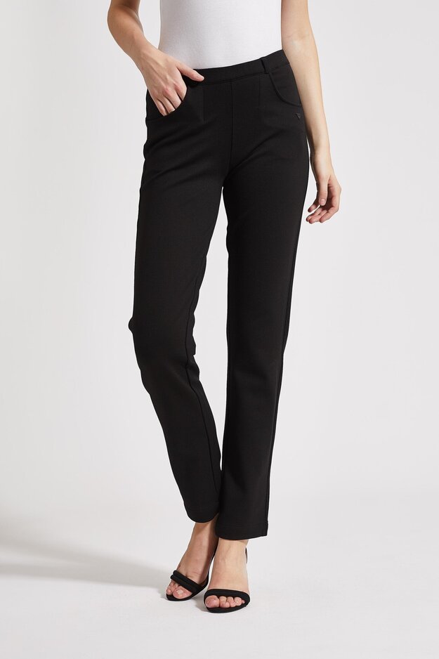 Kelly Regular ML -trousers, black brushed