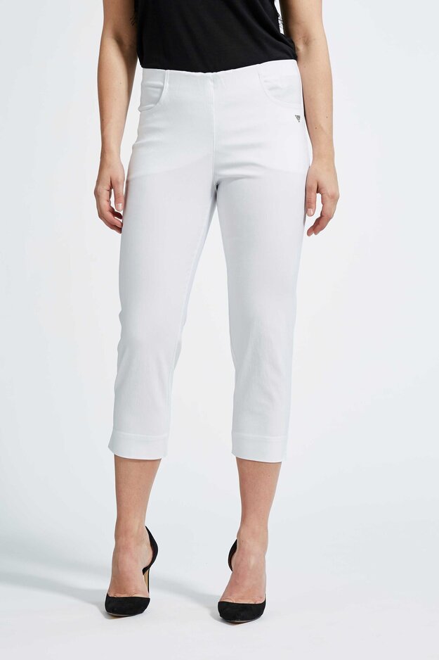 Caroline Regular Capri -trousers, white