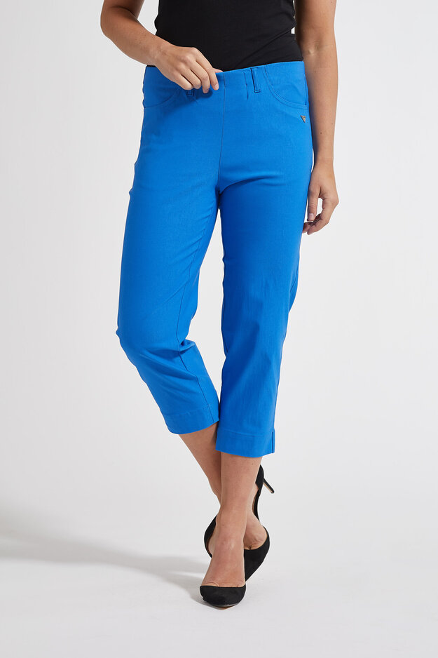 Caroline Regular Capri -trousers, strong blue