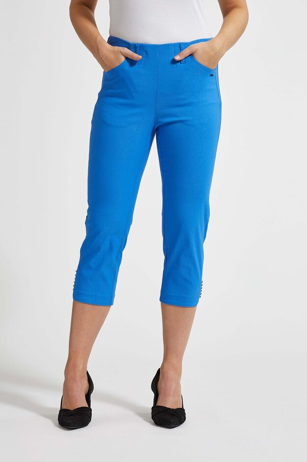 Dora Regular Capri -trousers, strong blue
