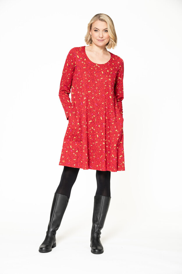 Rosette Minerva tunic/dress, red