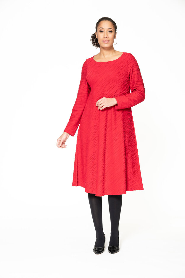 Seline Waves dress, red
