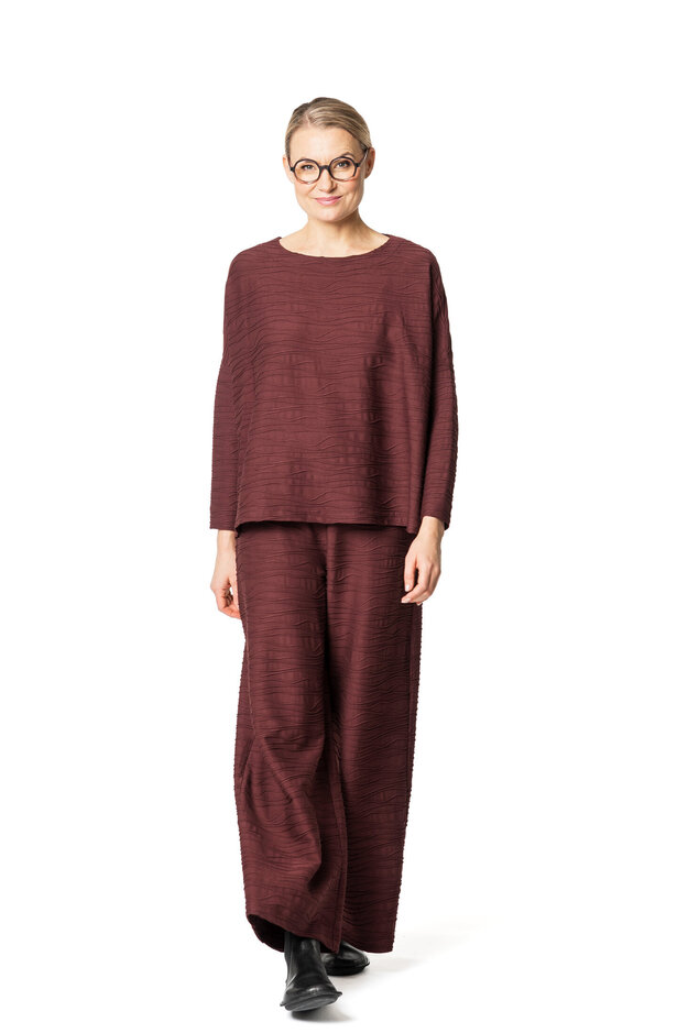 Sara Waves blouse, brown
