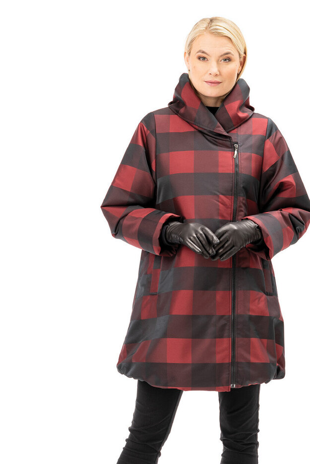 Marta Sky quilted coat, red