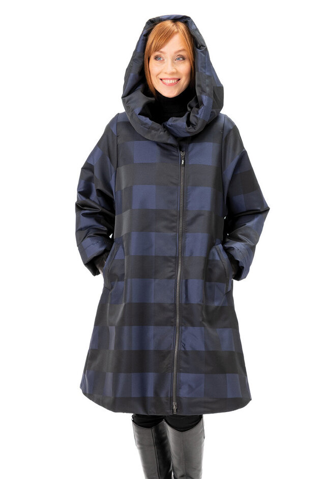 Sandra Sky quilted coat, blue