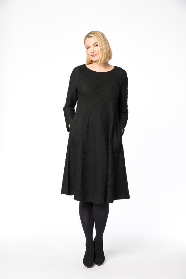 Seline Waves dress, black