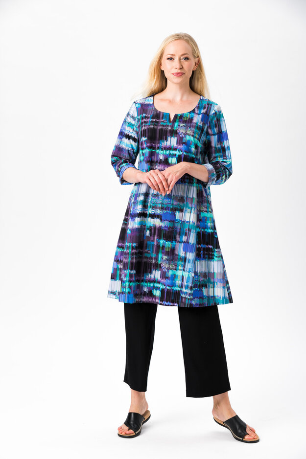 Angelika Shimmer tunic/dress, blue