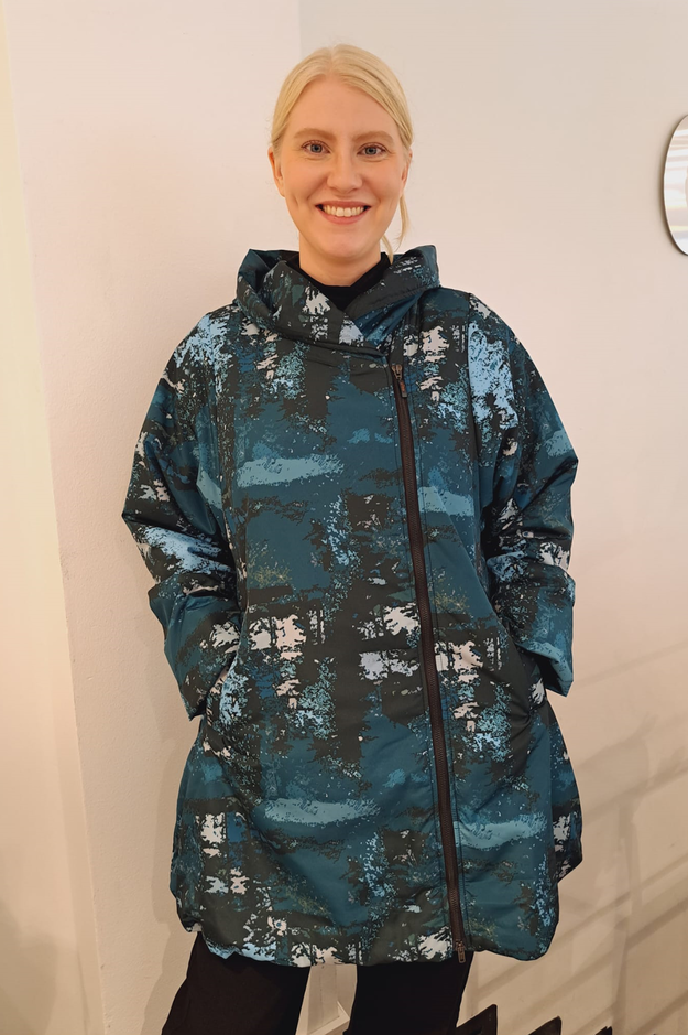 Marta Forest quilted coat, petrol blue