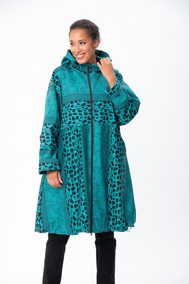 Carina Sora coat, turquoise