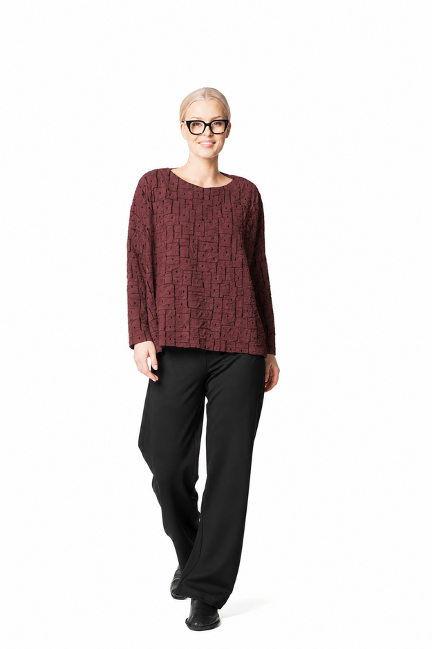 Sara Bari blouse, brown